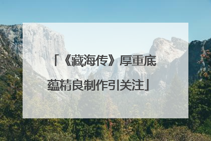 《藏海传》厚重底蕴精良制作引关注