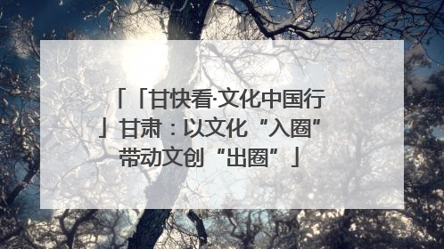 「甘快看·文化中国行」甘肃：以文化“入圈”带动文创“出圈”