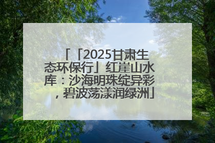 「2025甘肃生态环保行」红崖山水库：沙海明珠绽异彩，碧波荡漾润绿洲
