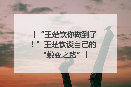 “王楚钦你做到了！”王楚钦谈自己的“蜕变之路”