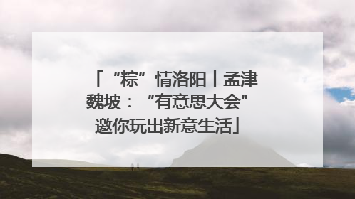 “粽”情洛阳丨孟津魏坡：“有意思大会”邀你玩出新意生活