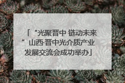 “光聚晋中 链动未来”山西·晋中光介质产业发展交流会成功举办