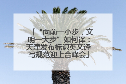“向前一小步，文明一大步”如何译：天津发布标识英文译写规范迎上合峰会