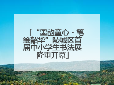 “墨韵童心・笔绘韶华”陵城区首届中小学生书法展隆重开幕