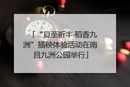 “夏至祈丰·稻香九洲”插秧体验活动在南昌九洲公园举行