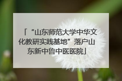 “山东师范大学中华文化教研实践基地”落户山东新中鲁中医医院