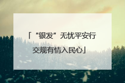 “银发”无忧平安行 交规有情入民心