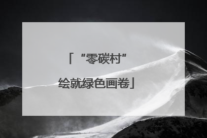 “零碳村” 绘就绿色画卷