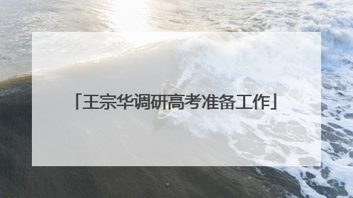 王宗华调研高考准备工作