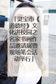 灵宝市《道德经》文化进校园之名家书画作品邀请展暨现场笔会活动举行