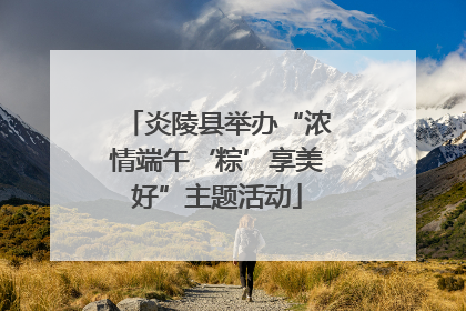 炎陵县举办“浓情端午‘粽’享美好”主题活动