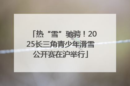 热“雪”驰骋！2025长三角青少年滑雪公开赛在沪举行