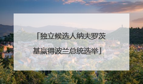 独立候选人纳夫罗茨基赢得波兰总统选举
