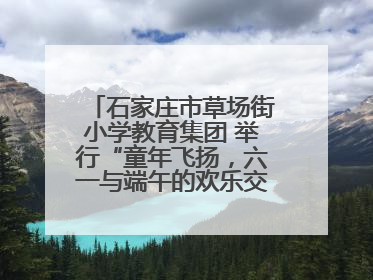 石家庄市草场街小学教育集团 举行“童年飞扬，六一与端午的欢乐交响”活动