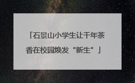 石景山小学生让千年茶香在校园焕发“新生”