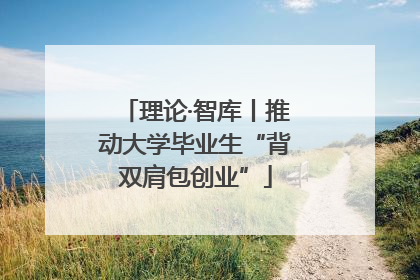理论·智库丨推动大学毕业生“背双肩包创业”