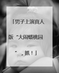 男子上演真人版“大闹蟠桃园”，抓！