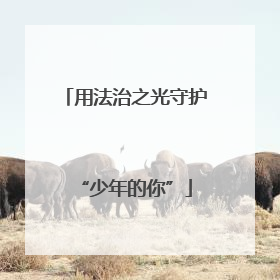用法治之光守护“少年的你”