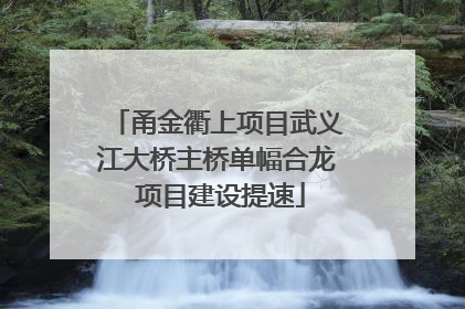 甬金衢上项目武义江大桥主桥单幅合龙 项目建设提速