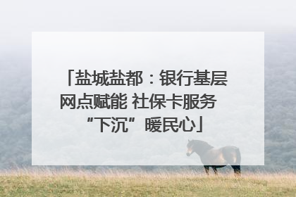 盐城盐都：银行基层网点赋能 社保卡服务 “下沉”暖民心