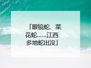 眼镜蛇、菜花蛇……江西多地蛇出没