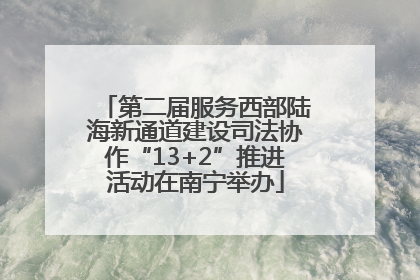 第二届服务西部陆海新通道建设司法协作“13+2”推进活动在南宁举办