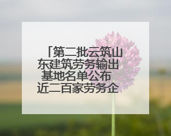 第二批云筑山东建筑劳务输出基地名单公布 近二百家劳务企业入驻