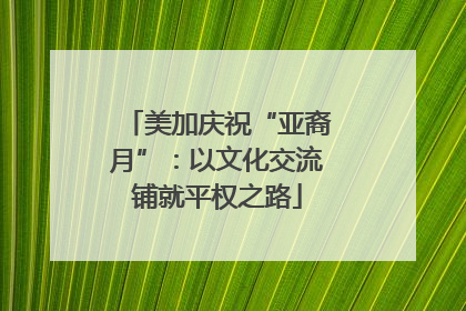 美加庆祝“亚裔月”：以文化交流铺就平权之路