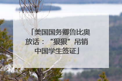 美国国务卿鲁比奥放话：“狠狠”吊销中国学生签证