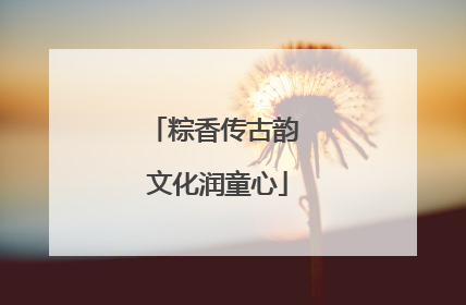 粽香传古韵 文化润童心