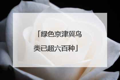 绿色京津冀鸟类已超六百种