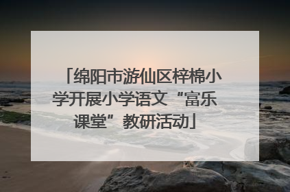 绵阳市游仙区梓棉小学开展小学语文“富乐课堂”教研活动
