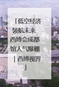 低空经济领航未来 西博会成都馆人气爆棚｜西博视界