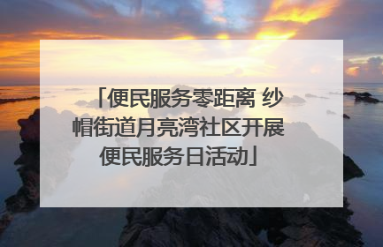 便民服务零距离 纱帽街道月亮湾社区开展便民服务日活动