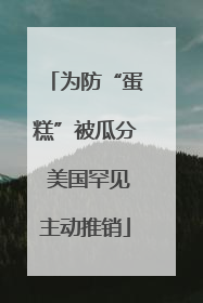 为防“蛋糕”被瓜分 美国罕见主动推销