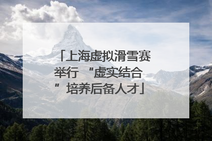 上海虚拟滑雪赛举行 “虚实结合”培养后备人才