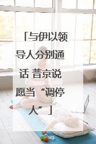 与伊以领导人分别通话 普京说愿当“调停人”