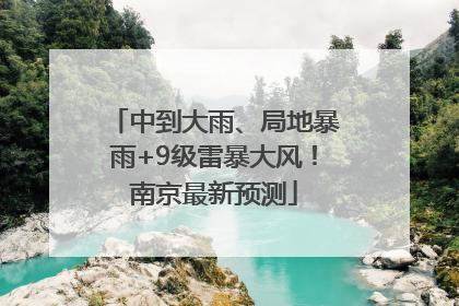 中到大雨、局地暴雨+9级雷暴大风！南京最新预测
