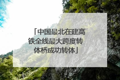 中国最北在建高铁全线最大跨度转体桥成功转体