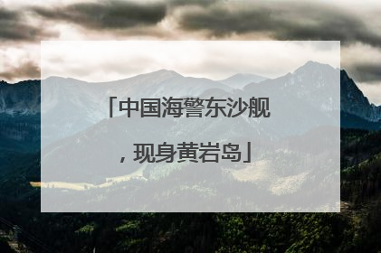 中国海警东沙舰，现身黄岩岛