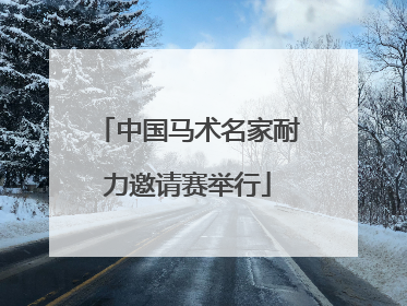中国马术名家耐力邀请赛举行