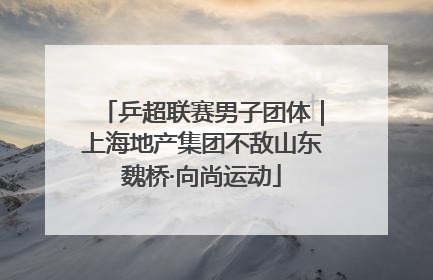 乒超联赛男子团体｜上海地产集团不敌山东魏桥·向尚运动