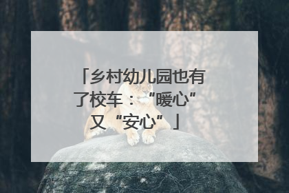 乡村幼儿园也有了校车：“暖心”又“安心”