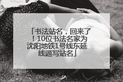 书法站名，回来了！10位书法名家为沈阳地铁1号线东延线题写站名