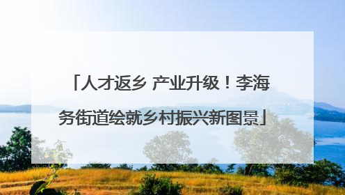 人才返乡 产业升级！李海务街道绘就乡村振兴新图景