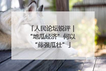 人民论坛锐评｜“地瓜经济”何以“藤强瓜壮”