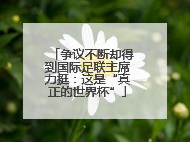 争议不断却得到国际足联主席力挺：这是“真正的世界杯”