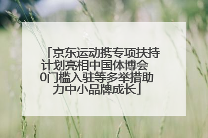 京东运动携专项扶持计划亮相中国体博会 0门槛入驻等多举措助力中小品牌成长