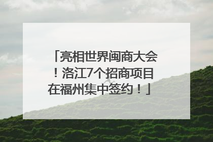 亮相世界闽商大会！洛江7个招商项目在福州集中签约！