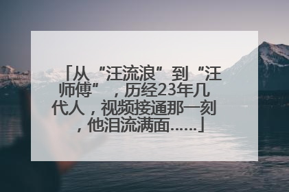 从“汪流浪”到“汪师傅”，历经23年几代人，视频接通那一刻，他泪流满面……